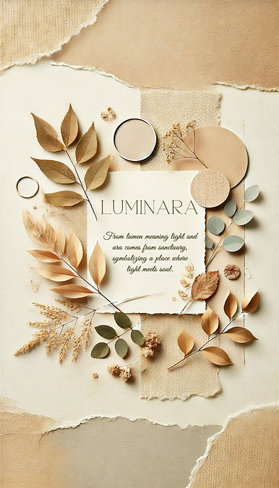 Luminara- Wellness Retreat branddesign branding design graphic design illustration logo printdesign ui vector visualidentity