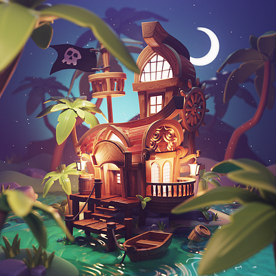 Pirate Cove 3d animation app branding design flat graphic design icon illustration illustrator logo minimal motion graphics typography ui ux vector web web design website