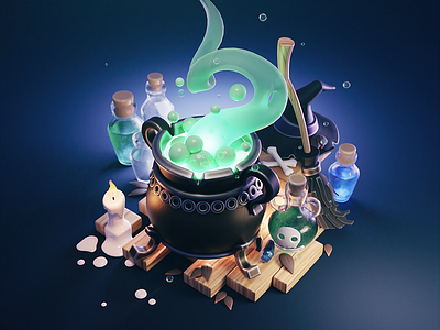 Witch's Brew 3d animation app branding design flat graphic design icon illustration illustrator logo minimal motion graphics typography ui ux vector web web design website