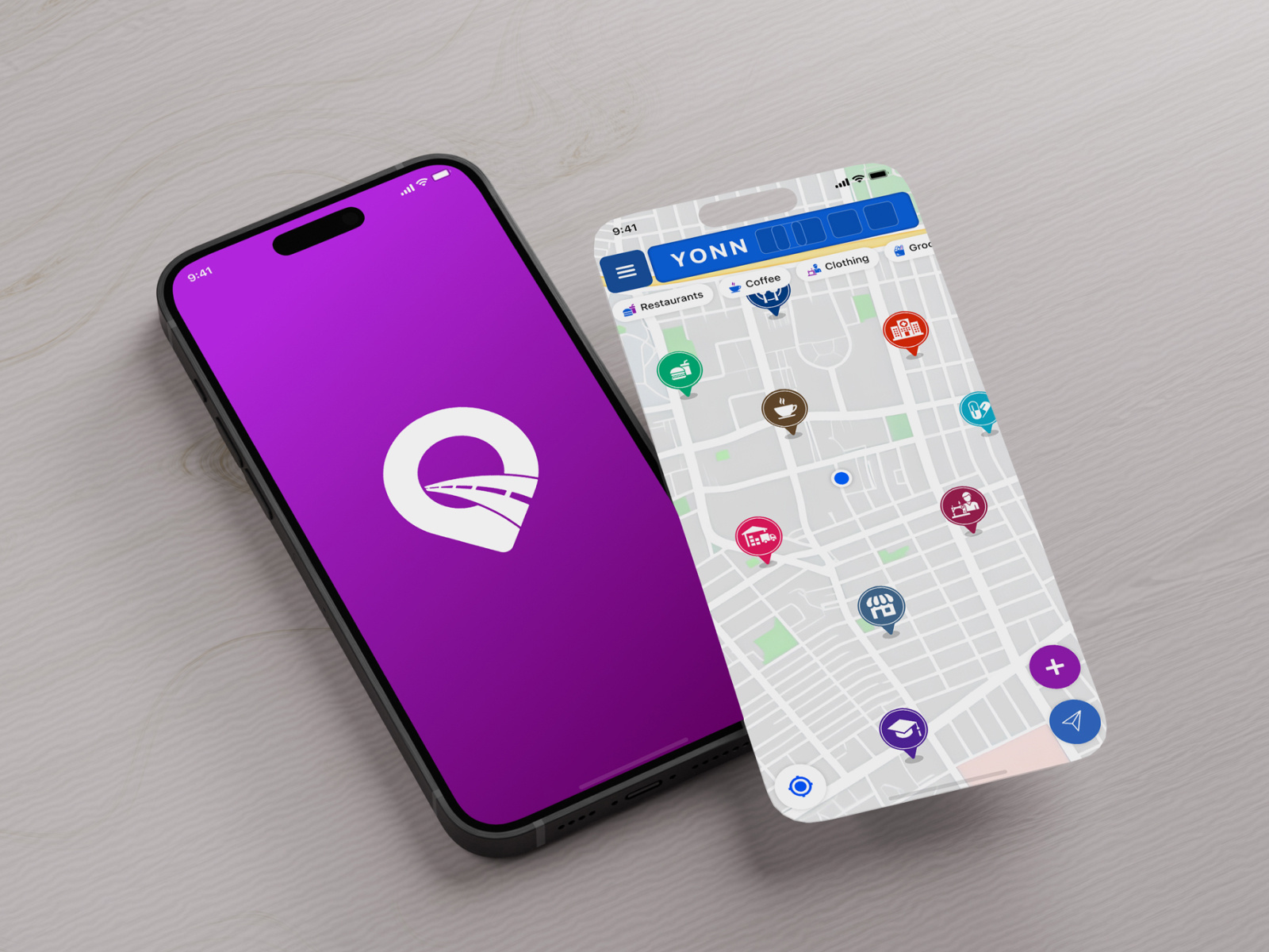 Yonn | Location-Based Store Finder | Home Listings Made Easy app design location app mobile mobile app store find