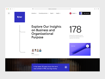 Biter - Consulting Company agency business clean company consulting corporate fintech future homepage minimal minimalist modern redesign site startup tech ui ux website website design