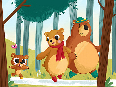 The Three Bears animation app branding design flat graphic design icon illustration illustrator logo logo design minimal motion graphics typography ui ux vector web web design website