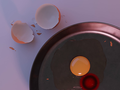 Bad Day Series 3D - Episode 5 3d animation art breakfast cartoon design egg fried illustration motion pan