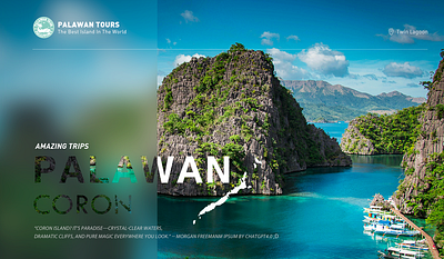 Palawan Tours Landing Page Visual Design graphic design