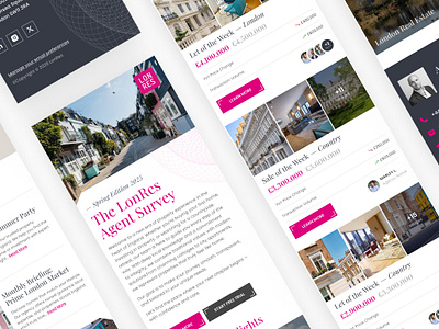 Email design for a UK real estate agency. design figma ui ux