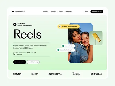 AI Landing Page - Video Reel ai ai landing page ai product ai product design ai sales agent ai website illustration instagram landing page product design reel sales agent sales landing page shopify website shoping wbsite ui user experience video web design website design