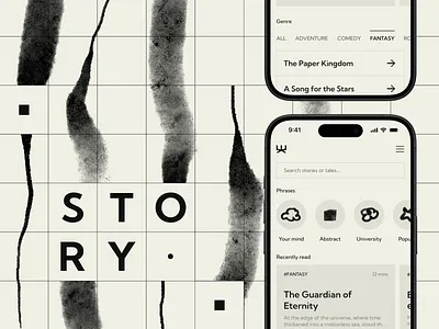 Book Mobile App app author black book brand branding brutalism design graphic design grid illustration logo minimalism mobile reading typography ui uxui white writer