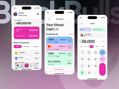 Digital wallet mobile application ui design app app design banking blockchain crypto wallet cryptocurrency digital wallet finance financial fintech mobile mobile app mobile design money transaction ui ux wallet wallet app