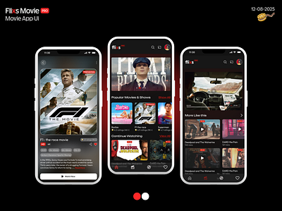Movie App UI design Idea application appui designui graphic design ios movie movieapp uidesign uiux website