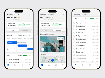 Construction Progress Tracking App building building tracking building tracking app construction construction tracking construction tracking app design interface mobile app real estate investment real estate tracking ui ux