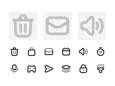 Icon set #2 iconography icons interface icons pixel perfect ui