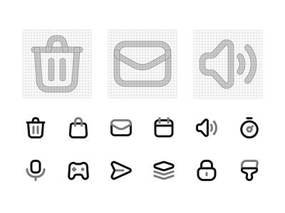 Icon set #2 iconography icons interface icons pixel perfect ui