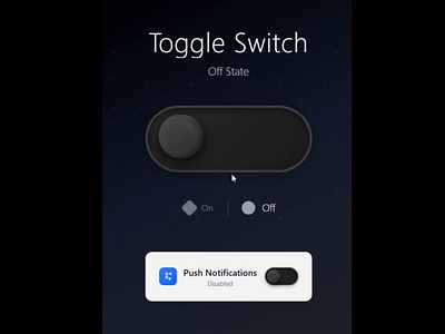 Toggle Switch UI - Day 15 of Daily UI branding button ui design designing frontend graphic design illustration logo on off button onoff button toggle toggle button toggle switch toggle switch ui ui ui design ui ux vector web design
