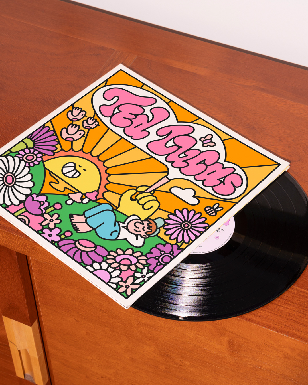 Ted Lucas Album Art album album art album artwork album cover album cover art cover art cover artwork digital art folk illustration music psych psych folk psychedelic psychedelic art psychedelic folk ted lucas the om album third man records vinyl