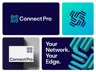 Connect Pro logo design concept 3d brand identity branding collaborate connect connection logo design graphic design logo logo design minimal modern technology logo