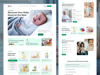 Ecommerce website babycare product baby care e commerce ecommerce ecommerce web landing page marketplace online store s shop shoping shoping website store ui ui design ux web design website