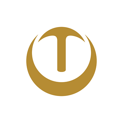 Letter T or OT Gold Mining Axe Logo for sale app bauxite buy coalminer for sale goldminer goldmining letter letter ot letter t masculine mineral premade purchase quarry ready made software store