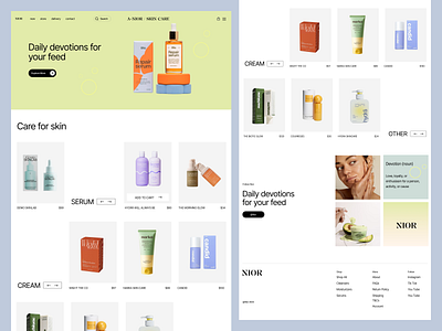 Skincare E-commerce Website beauty beauty website cosmatics e commerce ecommerce product page ecommerce shop ecommerce website graphic design landingpage minimal product design products design skin care website skincare ui skincare website store ui uiux website