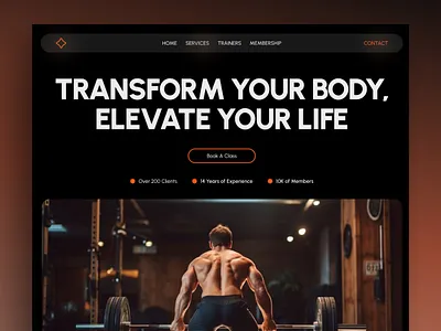 Fitness Centre - Website Hero fitness website framer no code development webdesign website website design wixstudio