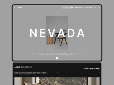 NEVADA - Website Concept blog chairs cms concept design furniture minimalist portfolio ui ux web web design website