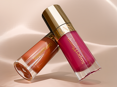 RAS Luxury || Lip oil Gloss 3d rendering 3d 3d rendering aboxagency cosmetics design lipgloss product realistic render visualization