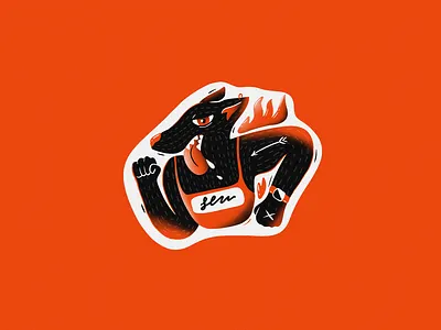 ️‍🔥 Crazy runner bad brush crazy fire gedzdesign guy hot illustration oldschool procreate run runner sport sticker texture wolf