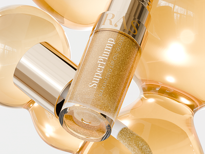 RAS Luxury || Lip Gloss product visualization 3d modelling 3d render 3drendering aboxagency branding cosmetic product design graphic design lipgloss design visualization web agency