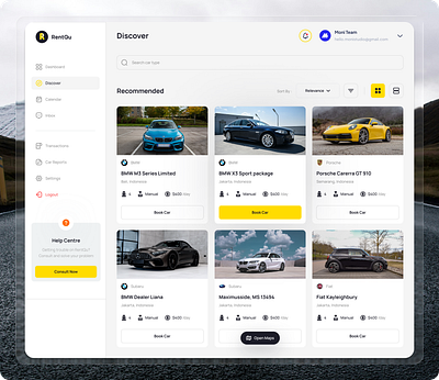 RentQu Dashboard - Rent Car Discover Page branding car dashboard dashboard design design figma like premium uikit product rent rent dashboard rental rentcar ui ui8 uikit