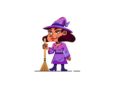 The Witch branding character character design design halloween illustration illustrator motion design motion graphics witch