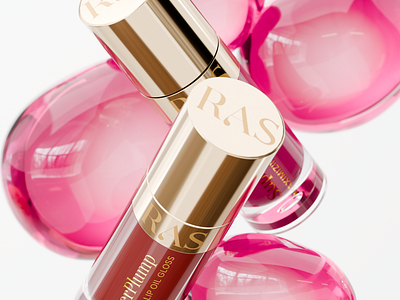 RAS || Cosmetics 3d rendering 3d aboxagency bubbles design lip gloss modelling rasluxuryoils realistic render rendering