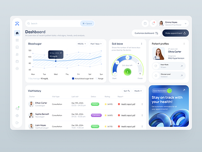 UIUX for Healthcare Dashboard design interface product service startup ui ux web website