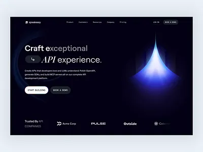 Speakeasy Hero Section Revamp clean ui header hero hero section landing page landing page hero landing page redesign responsive design revamp template design visual design website website design website redesign