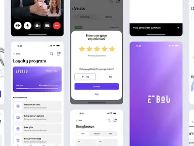 EyeBou - Building Health Tech animation design digital eye health md medtech minimal mobile motion graphics ui video website