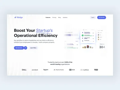 Wedge Hero Section Revamp clean hero hero section homa page landing page landing page revamp responsive design revamp template ui design visual design website website design website hero