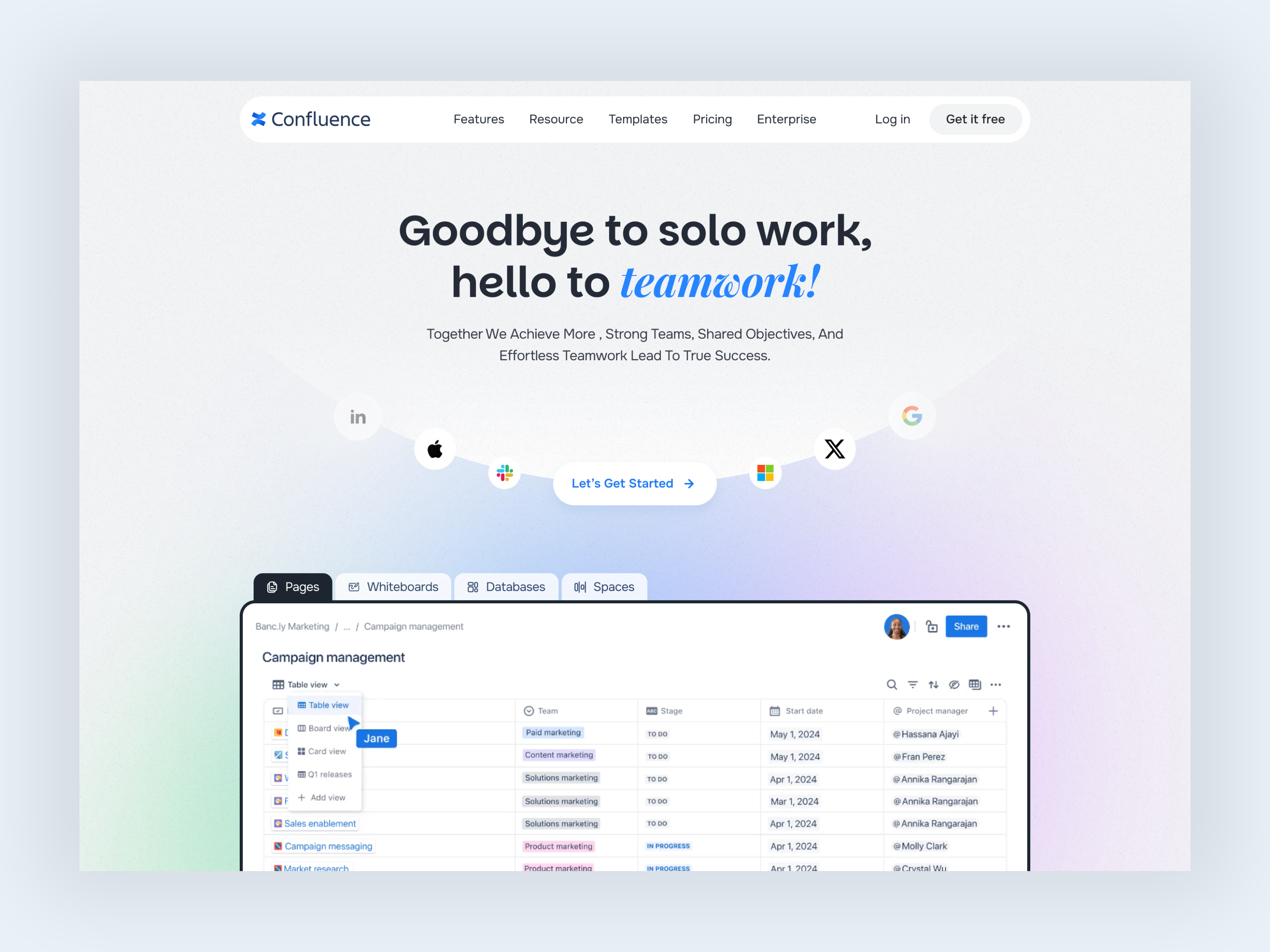 Example of Landing Page