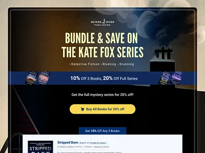 Book Fiction Bundle – Book Series Landing Page UI book book landing page book landing page design book series book website design bundle ecommerce fiction landing page shopify website design ui ui design.
