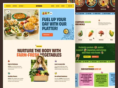 Bitebox - Food Subscription website breakfast catering catering service cuisine dinner delivery food delivery food nutrition food subscription food website healthy food healthy meal healthyfood homemade homepage landing page lunch delivery meal delivery web design website design