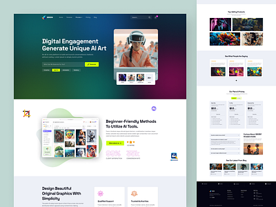 Seken - Ai Tech Design Website | Landing Page 3d ai aiartist analytics animation branding clean creative design digital digitalart digitalartist graphic design illustration logo minimal motion graphics robotics ui website