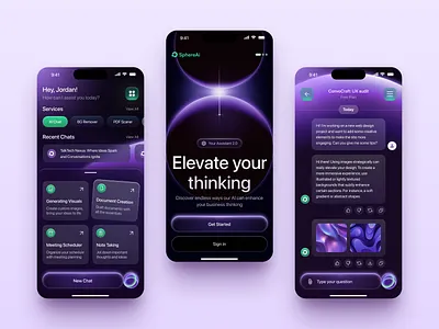 Mobile design for AI-Powered Productivity Tools app app design application application design design interface ios app ios app design mobile mobile app mobile app design product service startup ui ux