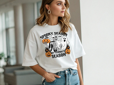 🎃👻 SPOOKY SEASON MY FAVORITE SEASON 👻🎃 batvibes boocrew creepycute fallaesthetic ghostsquad ghostvibes halloween2025 halloweenfashion halloweenoutfit halloweenpartylook halloweentshirt hauntedvibes octobervibes pumpkinlover pumpkinseason spookyseason spookystyle spookytee trickortreatstyle witchyvibes