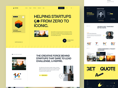 Denge - Startup Agency Website | Landing Page branding business clean creative design digital graphic design illustration innovation investment logo marketing mindset minimal socialmedia startup startuplife tech ui website