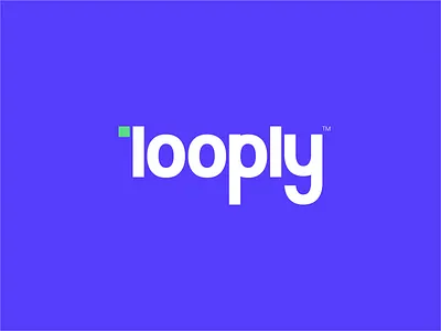looply technology wordmark logo design branding design graphic design logo minimalalist modern pixels technology vector vibrant wordmark