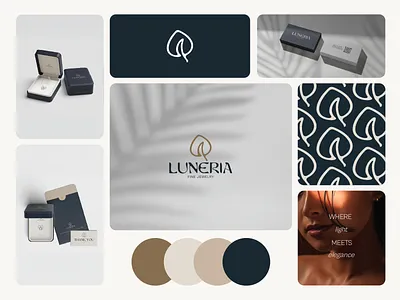 Luneria Fine Jewelry brand design brand indentity brand strategist branding design graphic design graphics illustration illustrator logo