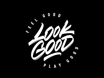 LookGood calligraphy font lettering logo logotype typography vector