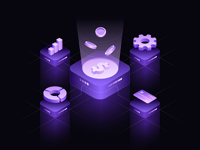 Illustration for Fintech & Digital Payments brand identity branding illustration vector visual identity
