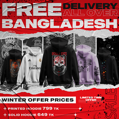 Social Media Post with Hoodie Design branding graphicdesign illustraion instgram post mockup social media post