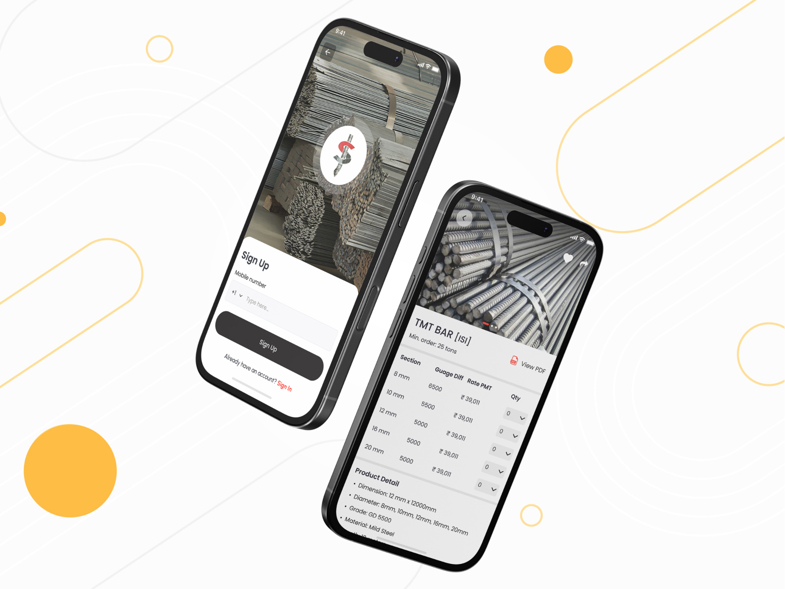 Steel Junction | Order Construction Materials | B2B Marketplace app app design app development construction app ecommerce app mobile app mobile app development