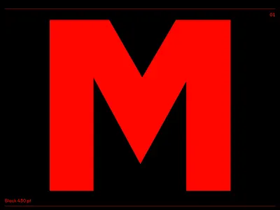 Majorant Typeface red