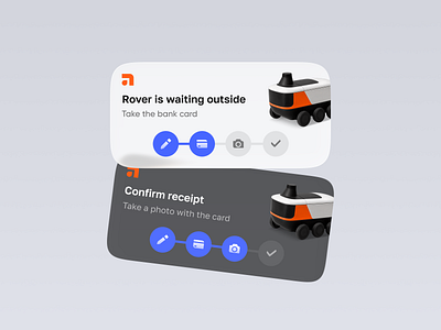 Live Activity — Bank Card Delivery clean delivery design dynamic island graphic design ios design live activity minimalism mobile design rover simple ui uiux widget