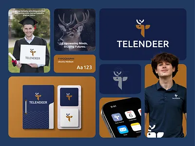 Telendeer Logo Branding Design. brand identity branding design graphic design illustration logo logo design vector